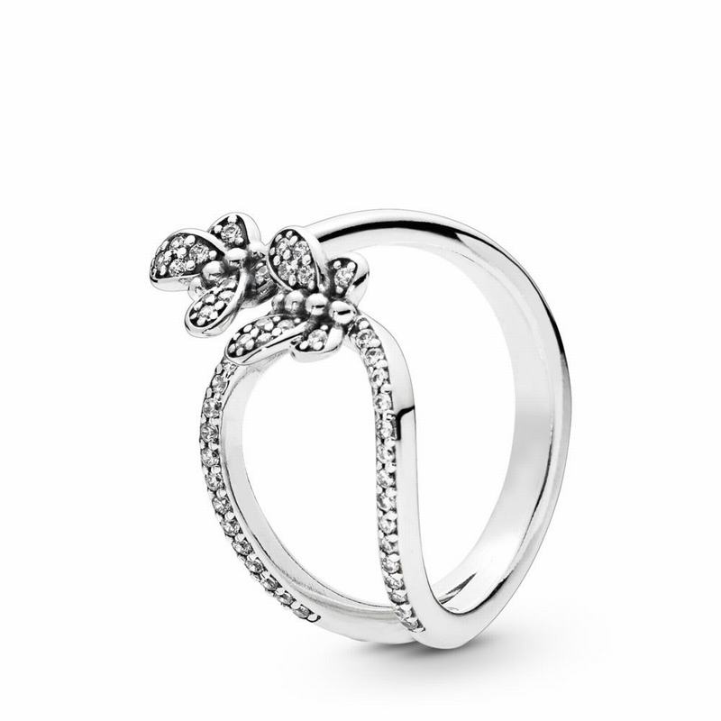 Pandora Bedazzling Butterflies Stackable Ring Sale NZ, Sterling Silver (371895-VZF)